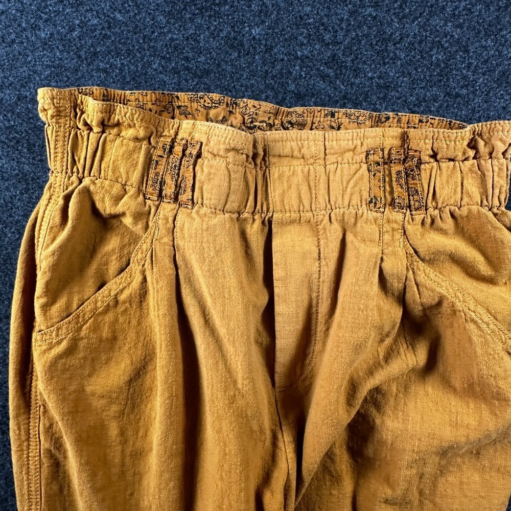 Anthropologie Pants Womens XS Petite Khaki High Rise Paperbag Pull On Ankle - Picture 8 of 9